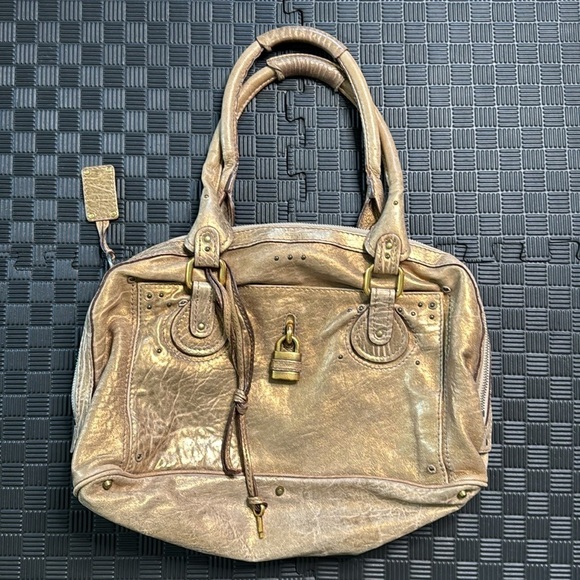 Chloé Paddington Large Bowler in Metallic Gold The Must-Have Bag of the Season! - Picture 5 of 5